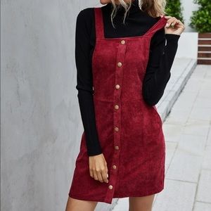 NIB Corduroy Button Front Christmas Dress